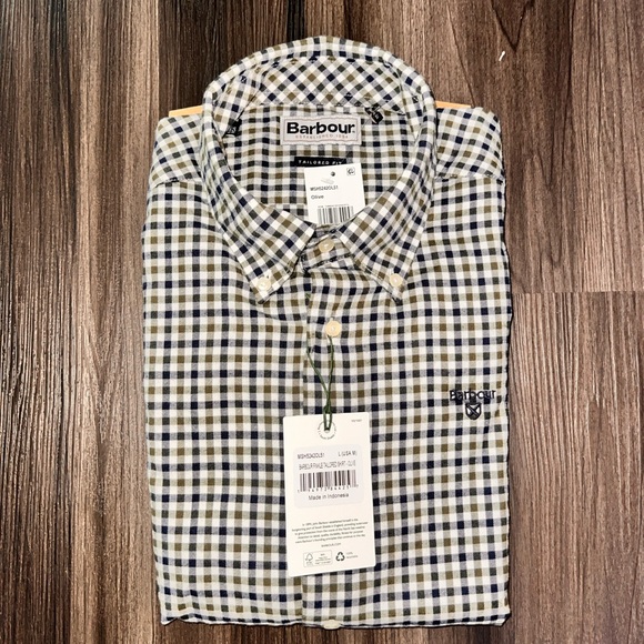 Barbour Men’s Finkle Tailored Shirt - Olive: Size Medium - Picture 4 of 6